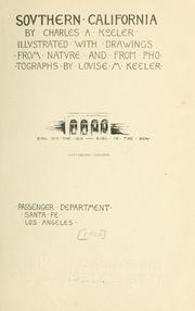 Cover of: Southern California by Charles Augustus Keeler