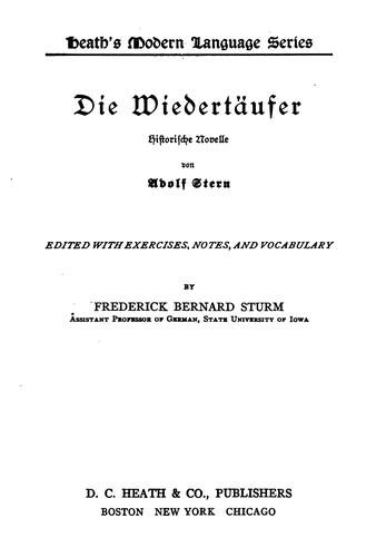 Die Wiedertäufer by Adolf Ernst Stern