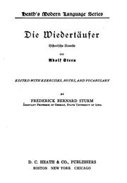 Cover of: Die Wiedertäufer by Adolf Ernst Stern