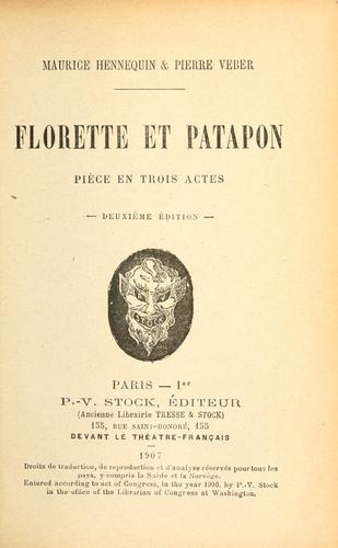 Florette & Patapon by Maurice Hennequin