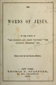 Cover of: The words of Jesus. by John R. Macduff
