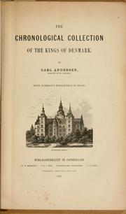 Cover of: The chronological collection of the kings of Denmark.