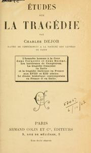 Cover of: Études sur la tragédie.