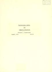 Cover of: Macroeconomic models for computer simulation