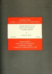 Cover of: Societal problems and the impact of new technology on higher education by Jarrod W. Wilcox