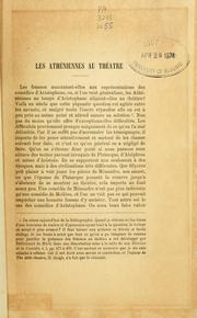 Cover of: athéniennes au théatre.