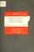 Cover of: Implications of on-line computer scheduling for the no show rate in hospital out-patient departments