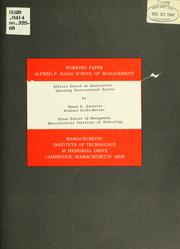 Cover of: Efforts toward an associative learning instructional system