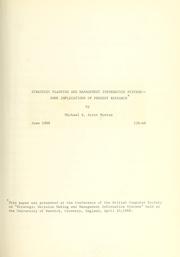 Cover of Strategic planning and management information systems