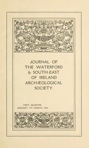 Cover of: Journal of the Waterford & South-East of Ireland Archaeological Society. | 
