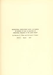 Cover of: Occupational unemployment rates: an example of sources of bias in analysis of structural problems in the labor force