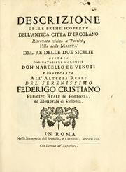 Cover of: Descrizione delle prime scoperte dell'antica città d'Ercelano by Niccolò Marcello Venuti