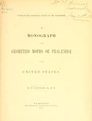 Cover of: monograph of the geometrid moths or Phalœnidœ of the United States.