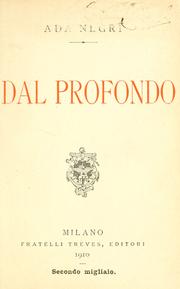 Cover of: Dal profondo by Negri, Ada