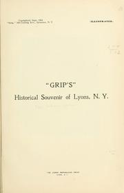 Cover of: "Grip's" historical souvenir of Lyons, N. Y.