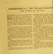 Cover of: The village beautiful, Kinderhook, N. Y. | Fellowcraft shop, Kinderhook, N.Y