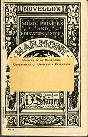 Cover of: Harmony: with an appendix containing one hundred graduated exercises