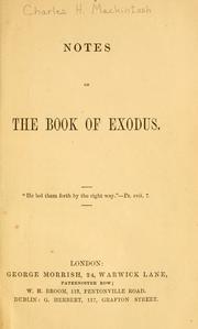 Cover of: Notes on the Book of Exodus