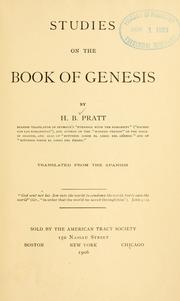 Cover of: Studies on the Book of Genesis
