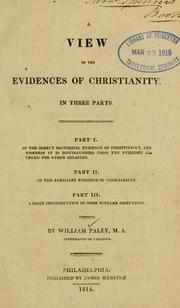 Cover of: A View of the evidences of Christianity.