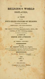 The religious world displayed by Rev. Robert Adam