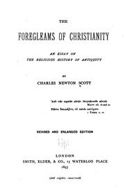 Cover of: foregleams of Christianity: an essay on the religious history of antiquity