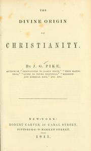 Cover of: Divine origin of Christianity