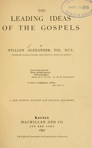 Cover of: The leading ideas of the gospels.