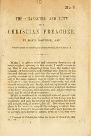 Cover of: The character and duty of a Christian preacher.