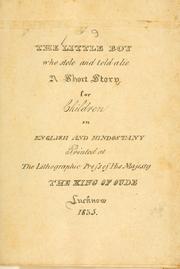 Cover of: The Little boy who stole and told a lie by 