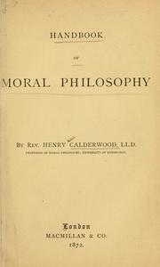 Cover of: Handbook of moral philosophy. by Calderwood, Henry