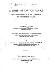 Cover of: A brief history of panics and their periodical occurrence in the United States by Clément Juglar, Clément Juglar