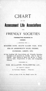 Chart of the assessment life associations and friendly societies transacting business in Canada