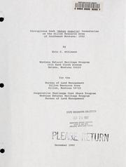 Cover of: Ferruginous hawk (Buteo regalis) inventories on the Dillon Resource Area of southwest Montana; 1992