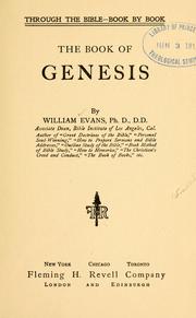 Cover of: The book of Genesis