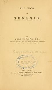 Cover of: The Book of Genesis. by Dods, Marcus