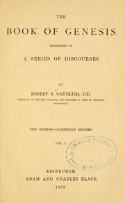Cover of: book of Genesis: expounded in a series of discourses.