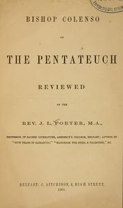 Cover of: Bishop Colenso on the Pentateuch reviewed.