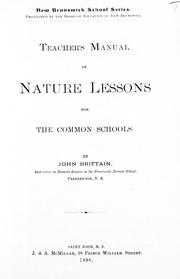 Cover of: Teacher's manual of nature lessons for the common schools