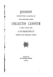 Cover of: Collectio canonum