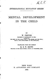 Cover of: Mental development in the child