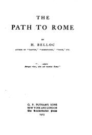 Cover of: The  path to Rome by Hilaire Belloc