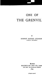 Cover of: One of the Grenvilles