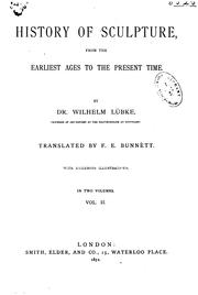 Cover of: History of sculpture by Wilhelm Lübke