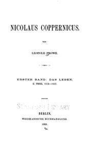 Cover of: Nicolaus Coppernicus by Leopold Friedrich Prowe