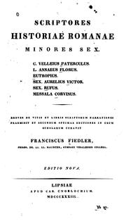 Scriptores historiae Romanae minores sex by Fiedler, Franz