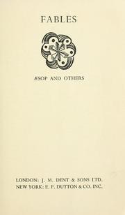 Cover of: Æsop's fables: an anthology of the fabulists of all countries.