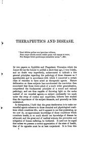 Cover of: Observations on Therapeutics and Disease