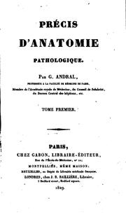 Cover of: Précis d'anatomie pathologique by G. Andral