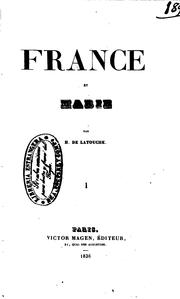 Cover of: France et Marie by Henri de Latouche